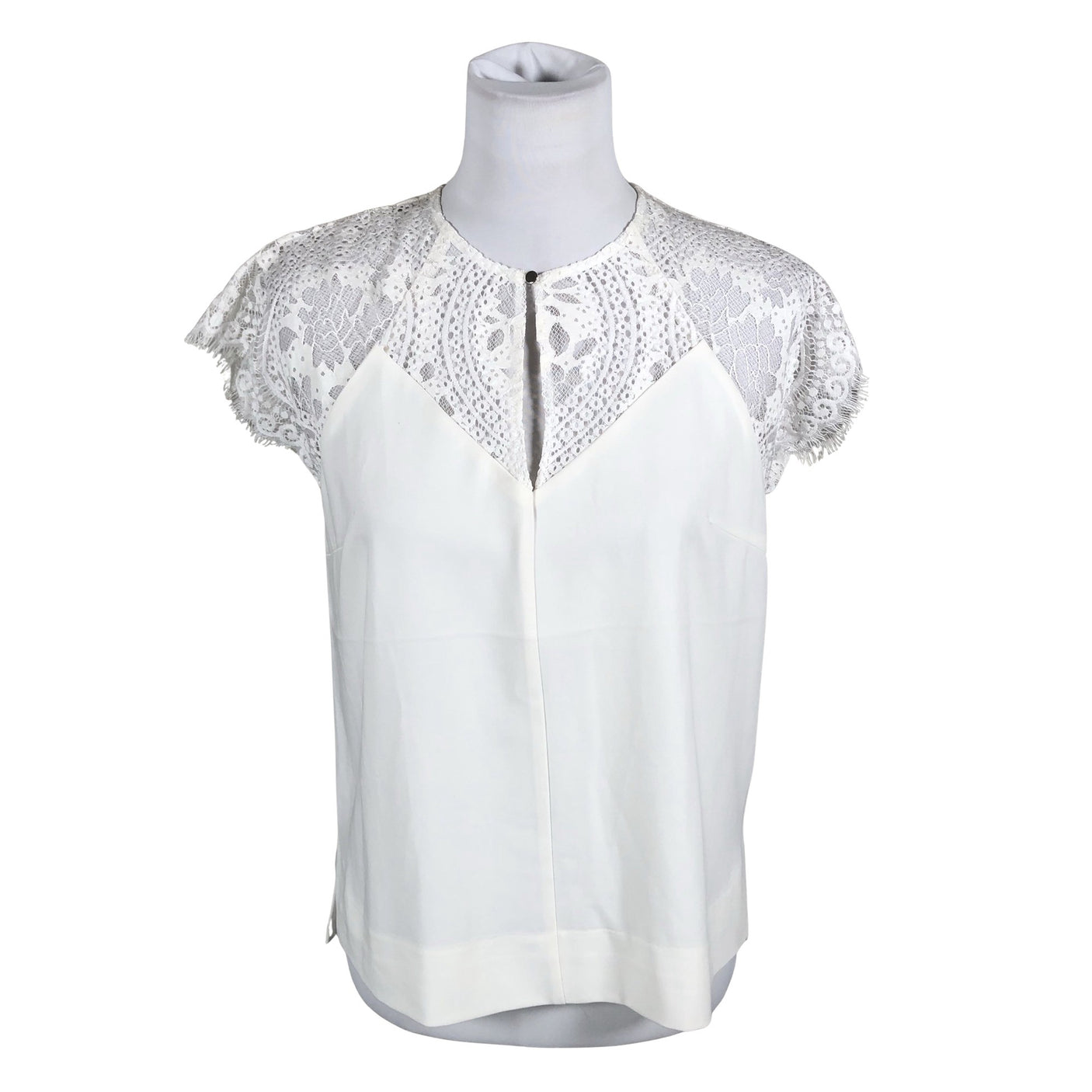 Unisex InWear - Lühikeste käistega pluus, suurus 36 - Valge (1)