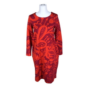 Unisex Virkkukoukkunen - Dressikangast kleit, suurus 36 - Punane (1)