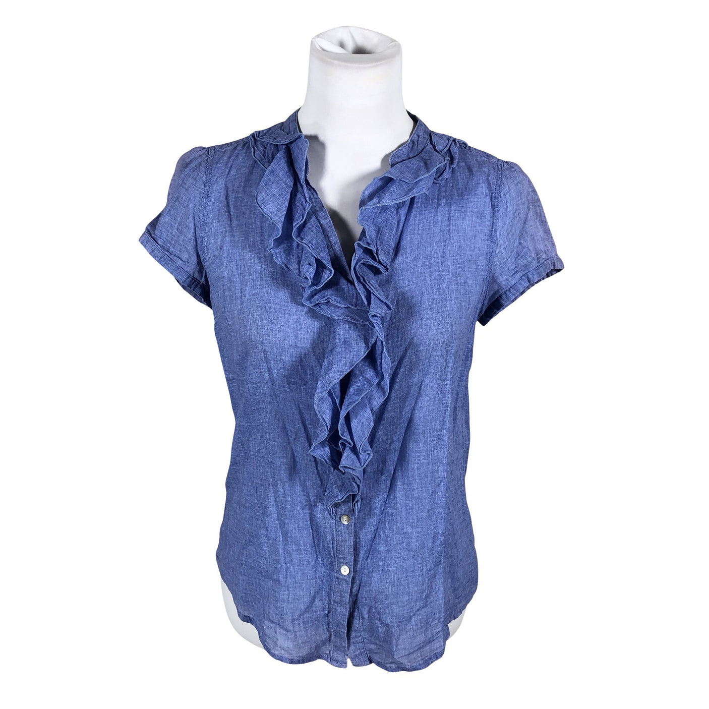 Unisex S.T.I - Lühikeste käistega pluus, suurus 36 - Sinine (1)