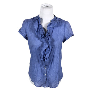 Unisex S.T.I - Lühikeste käistega pluus, suurus 36 - Sinine (1)
