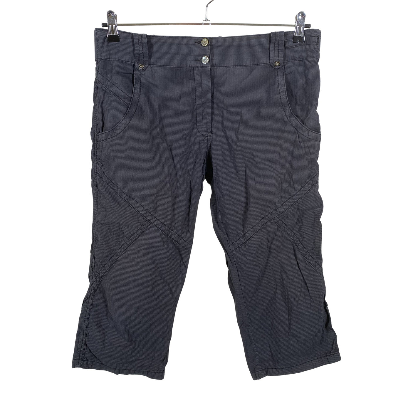 Unisex Fransa - Mittevenivad poolpikad püksid, suurus 42 - Hall (1)