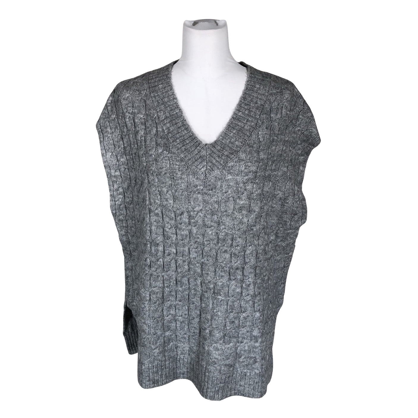 Unisex Lindex - Kootud vest, suurus 36 - Hall (1)