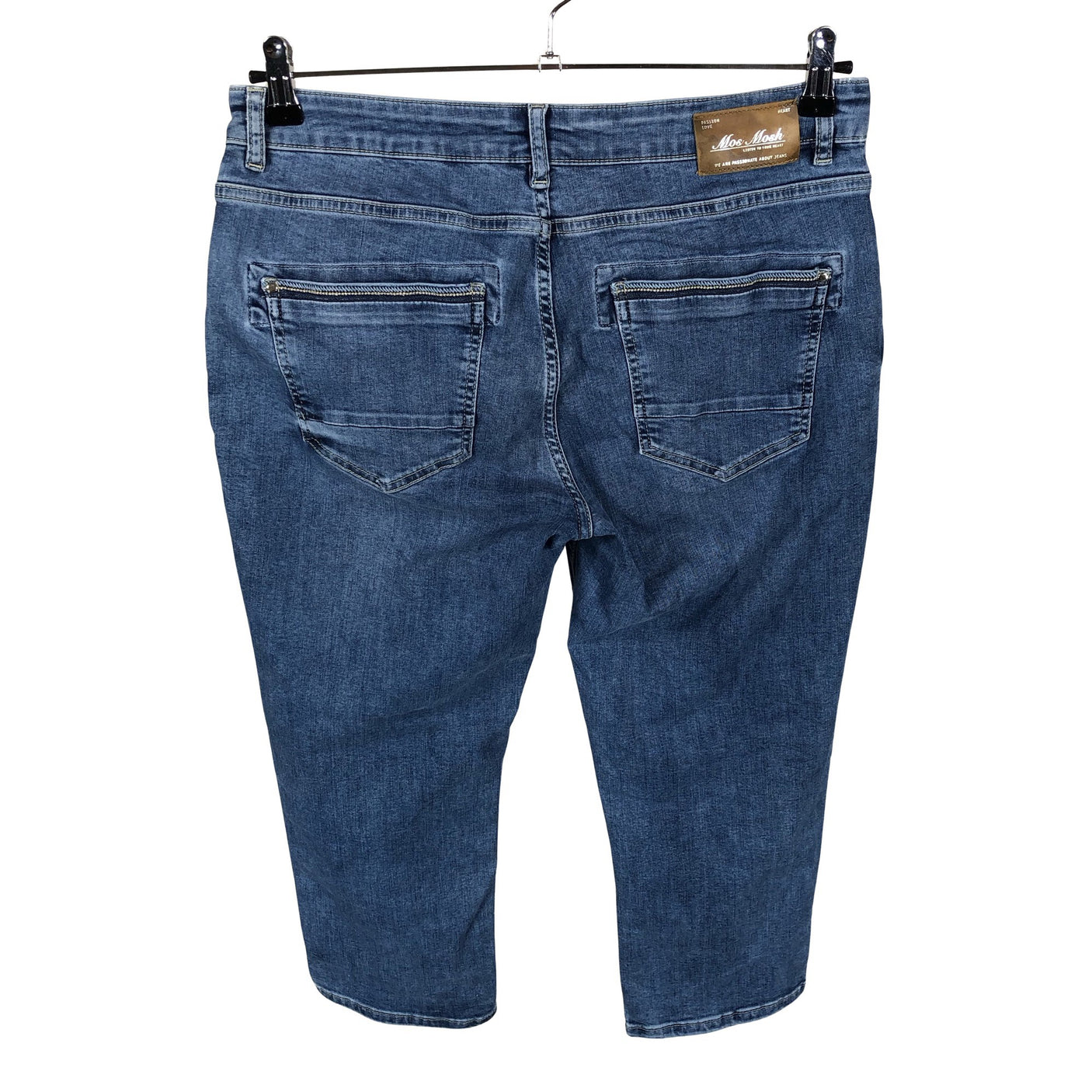 Unisex Mos Mosh - Teksast poolpikad püksid, suurus W31 - Sinine (2)