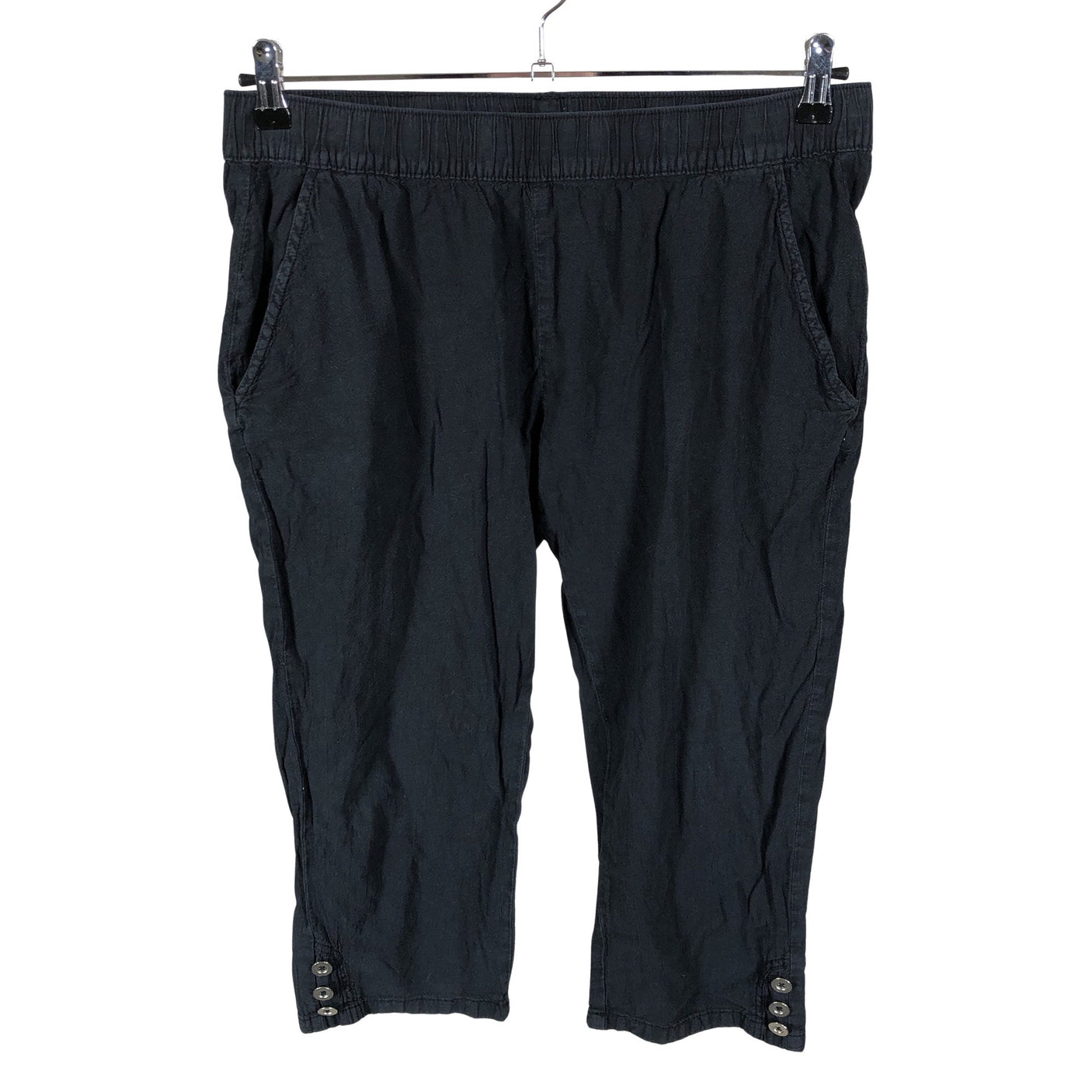 Unisex Fransa - Mittevenivad poolpikad püksid, suurus 40 - Must (1)