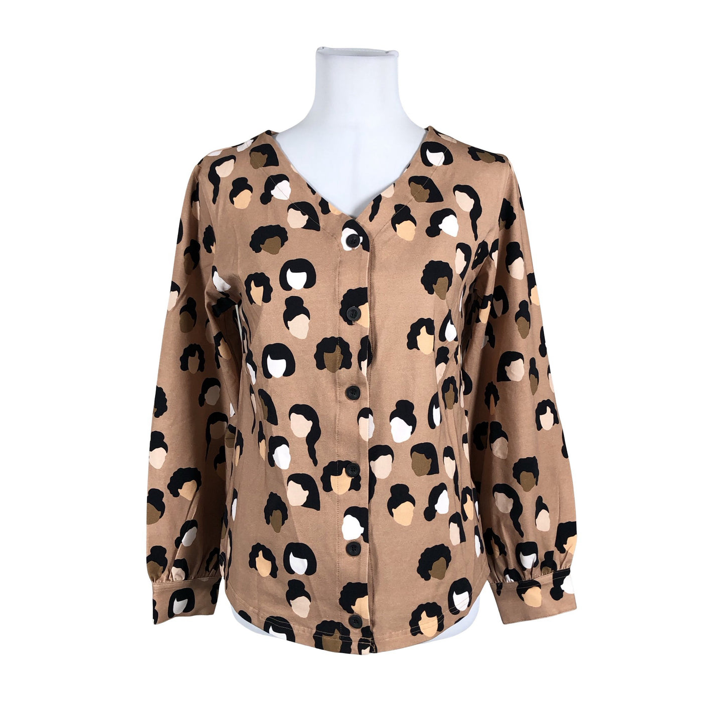 Unisex Yo Zen - Trikotaažist pluus, suurus 36 - Pruun (1)