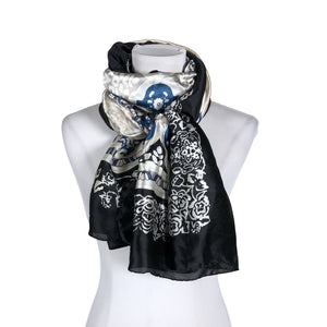 Unisex Dansk Smykkekunst - Õhuke sall, suurus Maxi - Must (1)