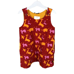 Unisex Marimekko - Trikotaažist kleit, suurus 110 - 116 - Punane (1)