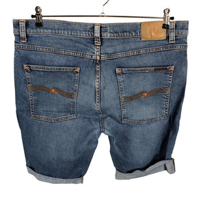 Unisex Nudie Jeans - Teksast lühikesed püksid, suurus L - Helesinine (2)