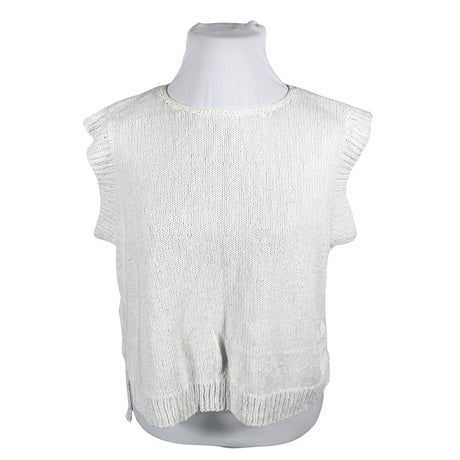 Unisex Handmade - Kootud vest, suurus 50 - Valge ()