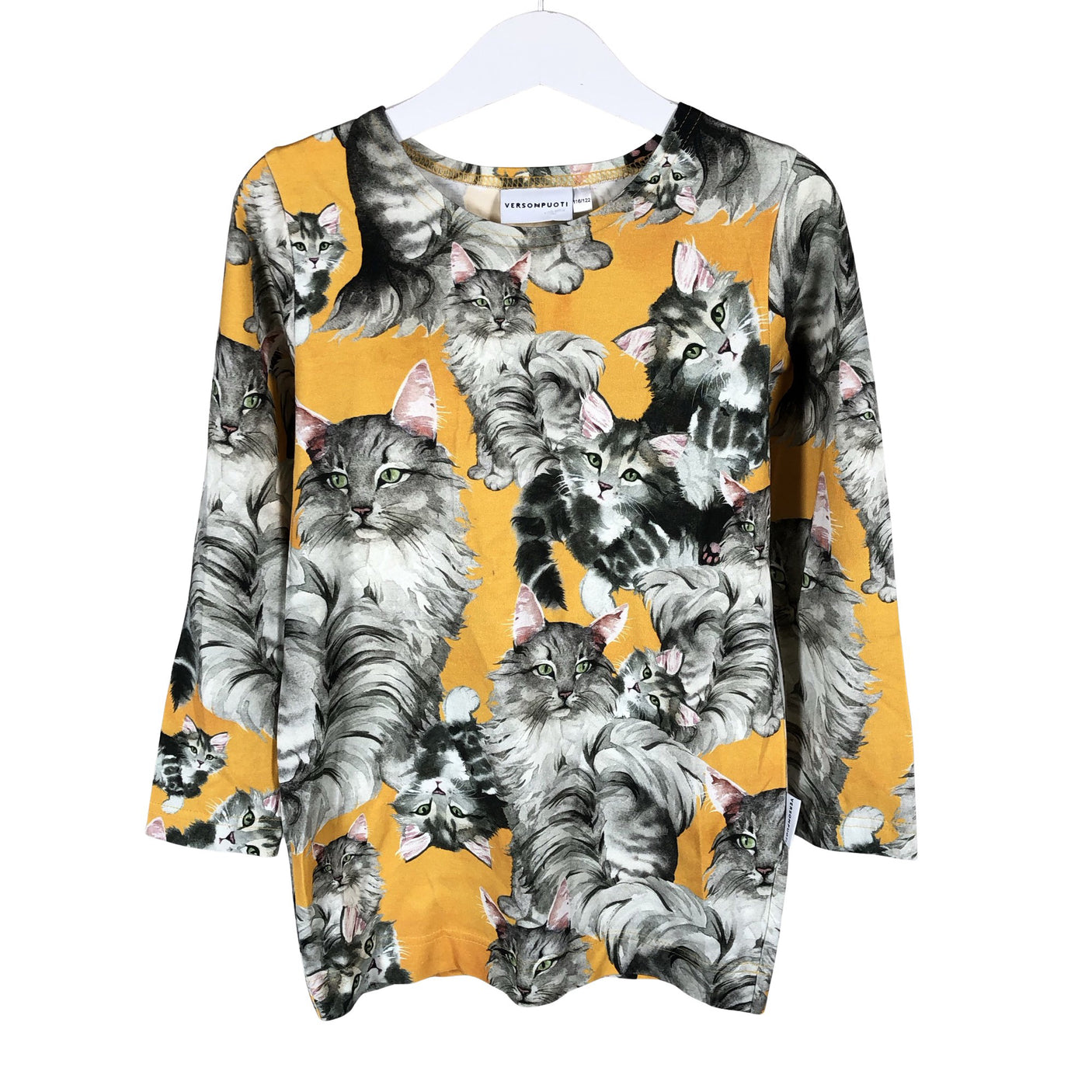 Unisex Versonpuoti - Trikotaažist kleit, suurus 116 - 122 - Kollane (1)