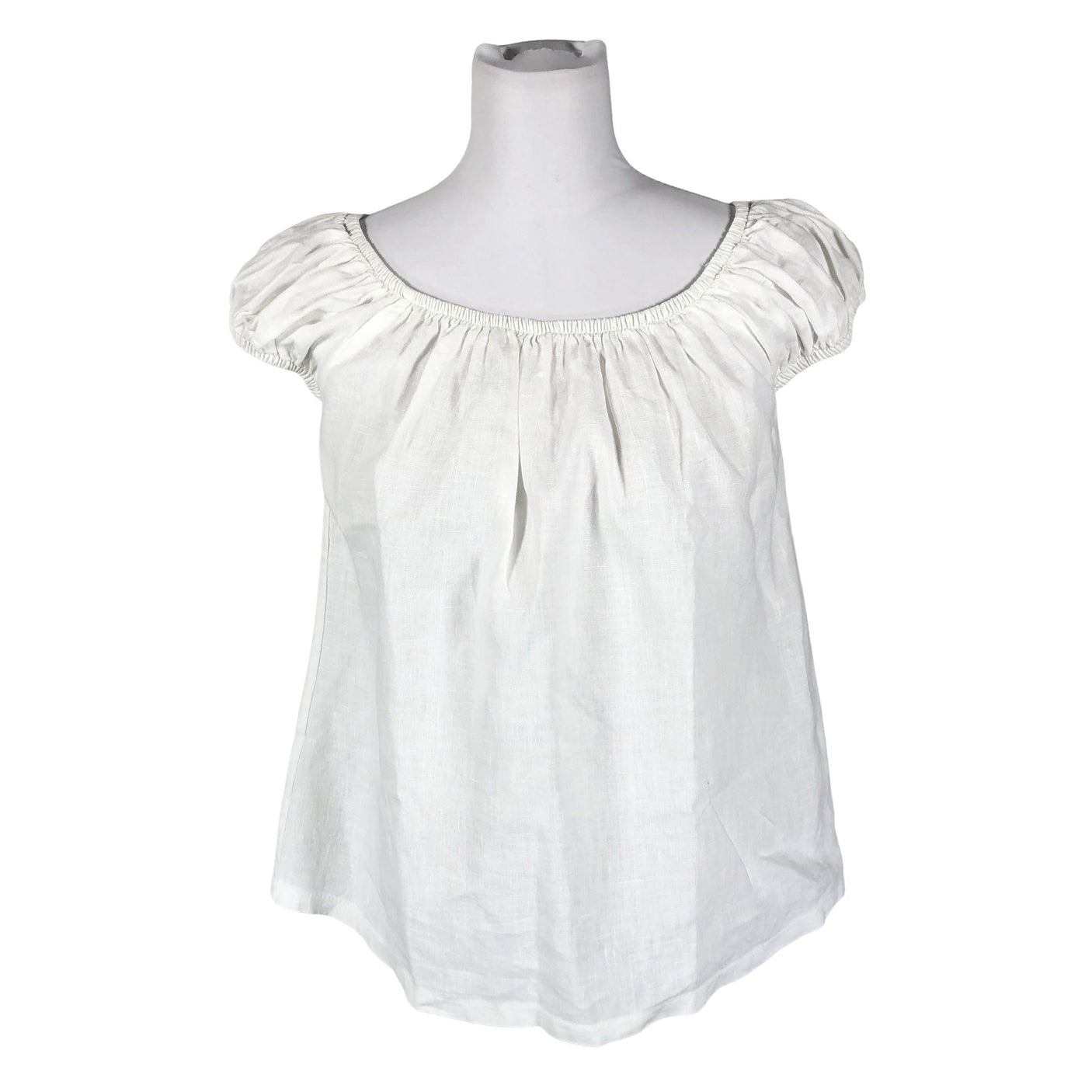 Unisex Bypias - Lühikeste käistega pluus, suurus 36 - Valge (1)