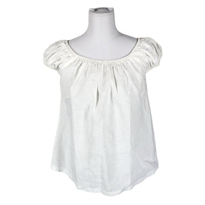 Unisex Bypias - Lühikeste käistega pluus, suurus 36 - Valge (1)