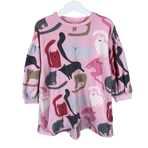 Unisex Lindex - Trikotaažist kleit, suurus 110 - 116 - Heleroosa (1)