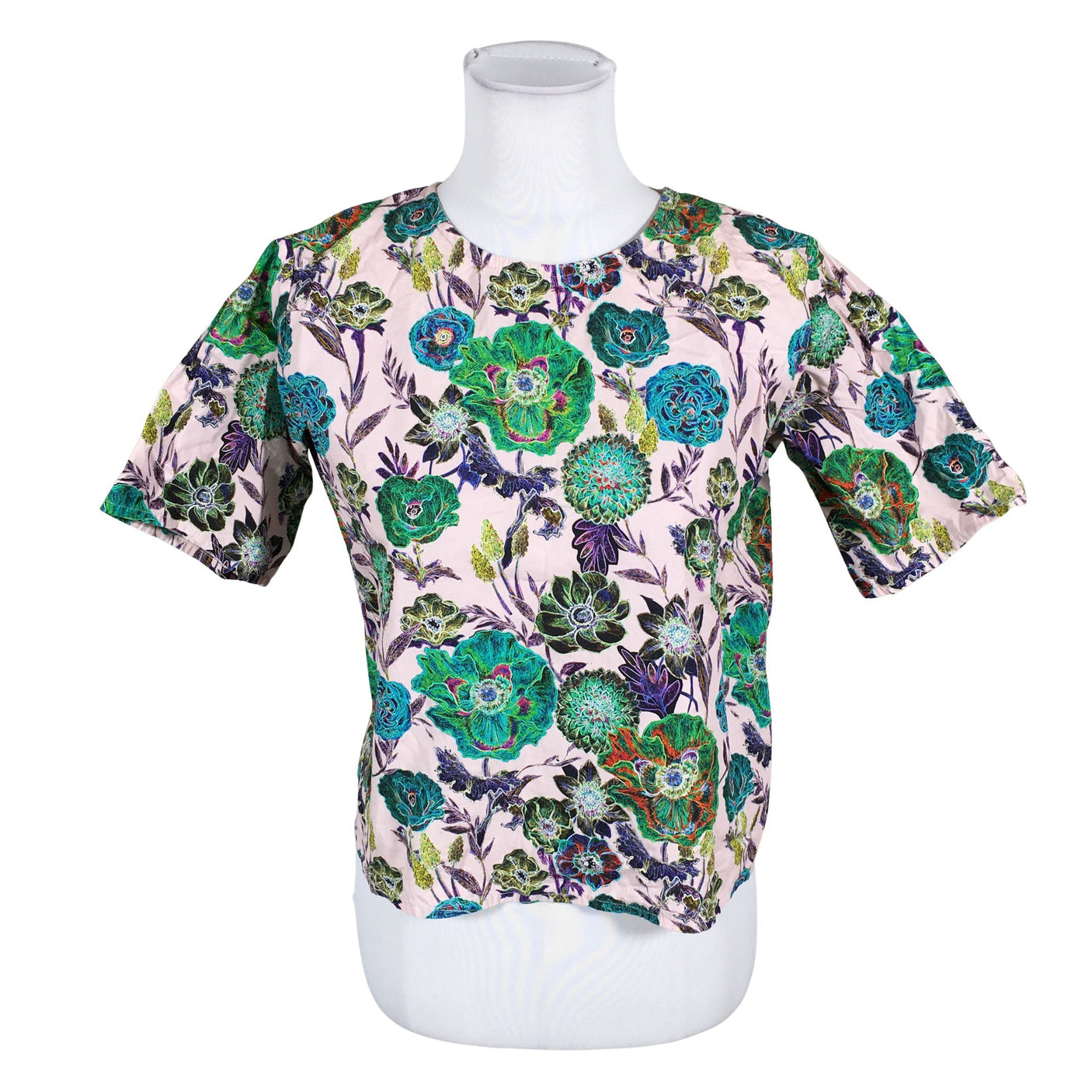 Unisex Vimma - Lühikeste käistega pluus, suurus 36 - Heleroosa (1)