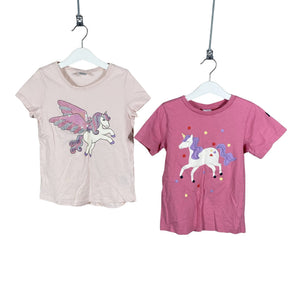 Unisex Lindex - T-särk, suurus 122 - 128 - Heleroosa (1)