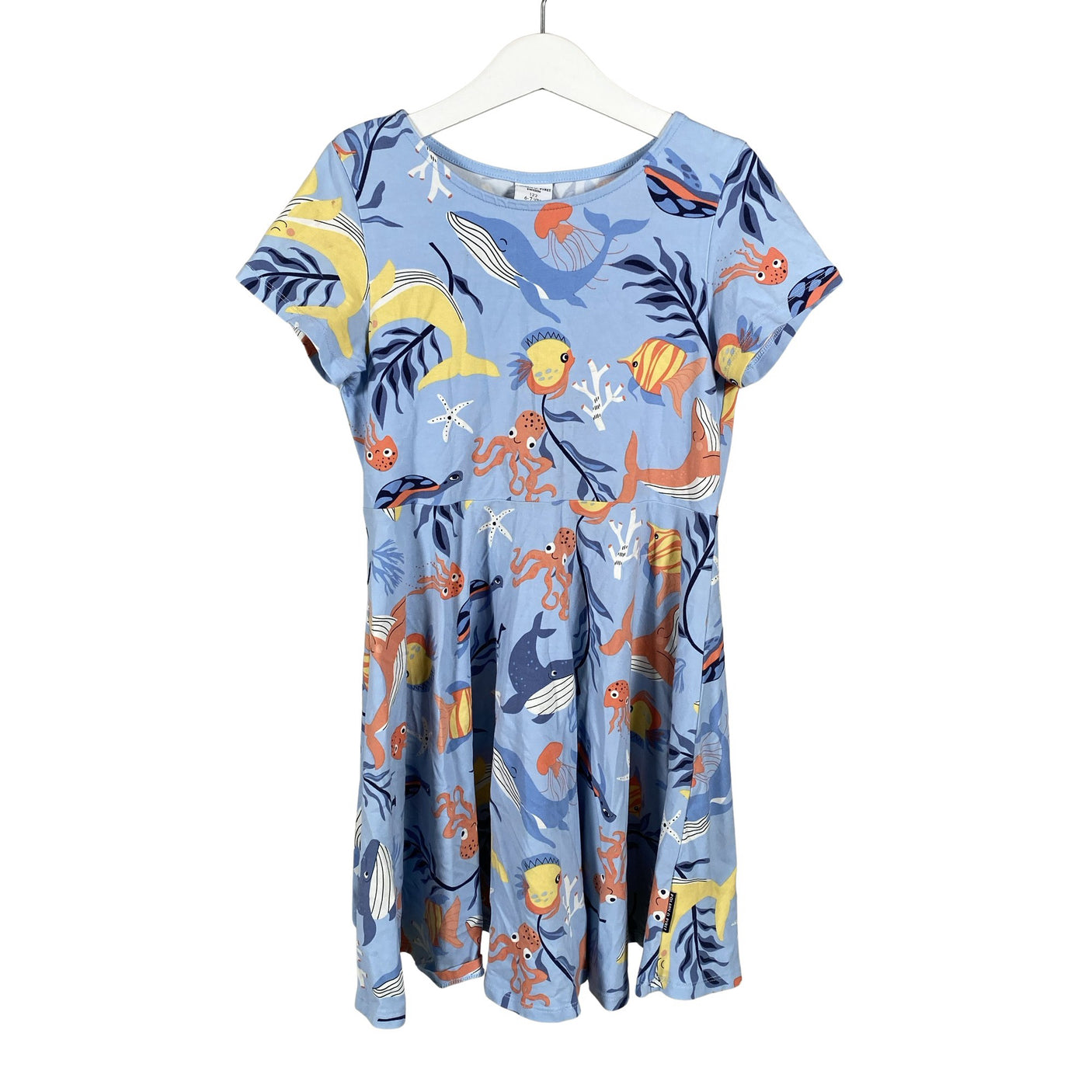Unisex Polarn O. Pyret - Trikotaažist kleit, suurus 116 - 122 - Helesinine (1)