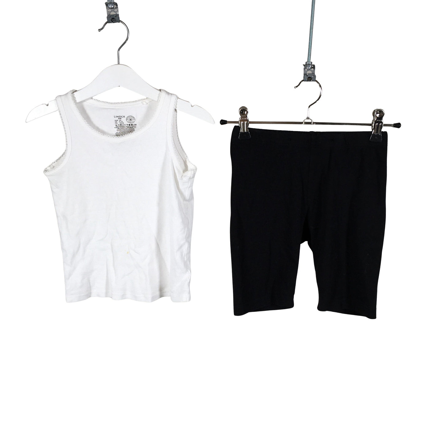 Unisex Lindex - Trikotaažist topp, suurus 110 - 116 - Valge (1)