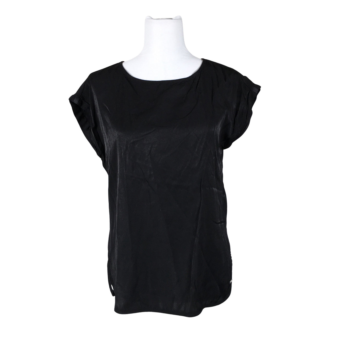 Unisex Tom Tailor - Lühikeste käistega pluus, suurus 36 - Must (1)