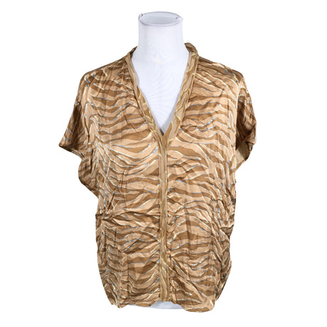 Unisex Mos Mosh - Lühikeste käistega pluus, suurus 40 - Beige ()