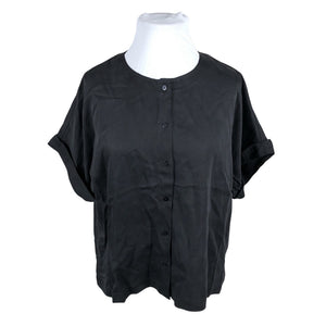 Unisex Papu - Lühikeste käistega pluus, suurus 42 - Must (1)