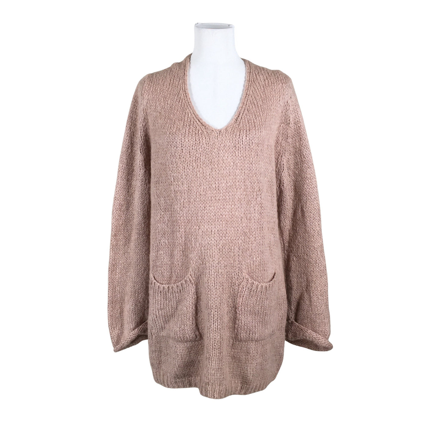 Unisex Bohemiana - Kootud tuunika, suurus 38 - Heleroosa (1)