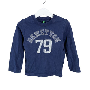 Unisex Benetton - Trikotaažist pluus, suurus 98 - 104 - Sinine (1)