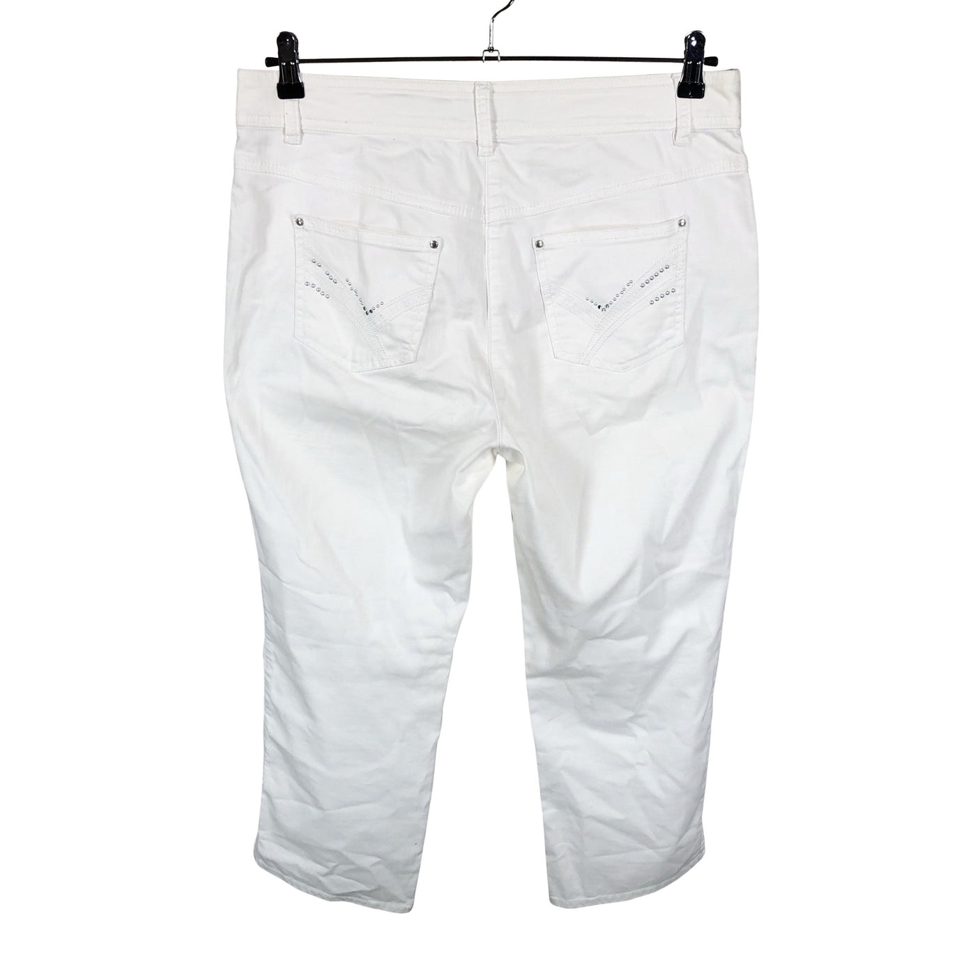 Unisex Gerry Weber - Teksast poolpikad püksid, suurus 42 - Valge (2)