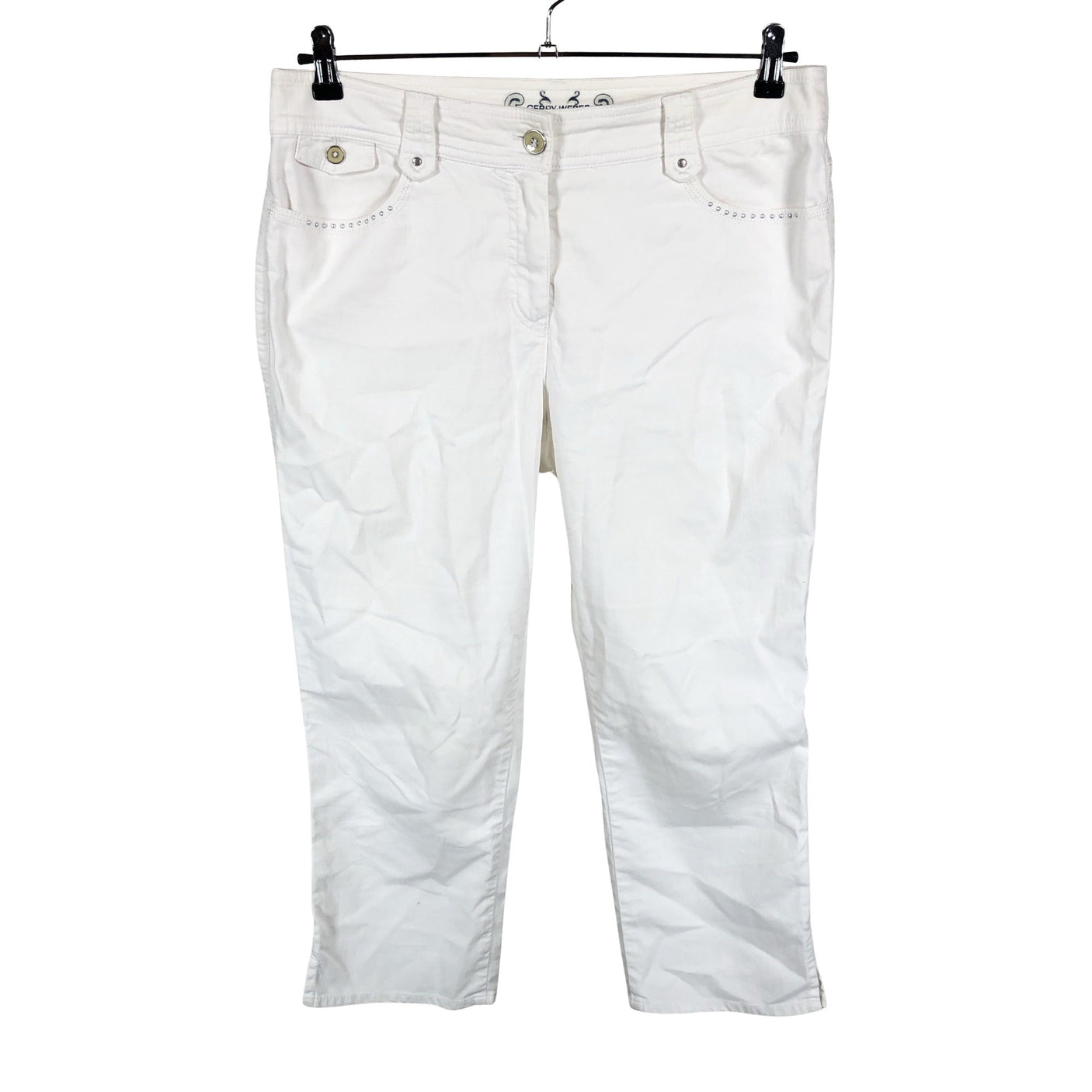 Unisex Gerry Weber - Teksast poolpikad püksid, suurus 42 - Valge (1)