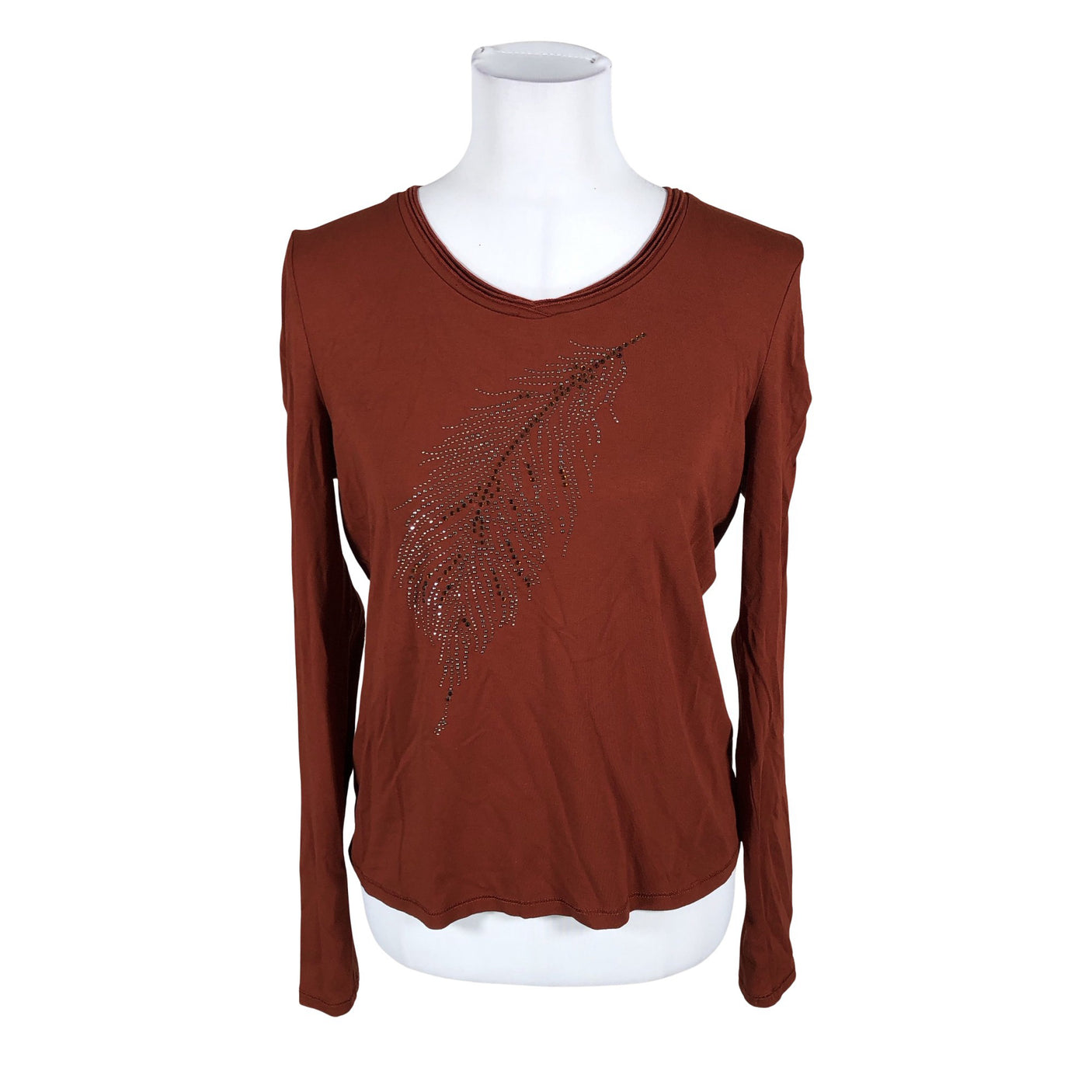 Unisex Biba - Trikotaažist pluus, suurus 38 - Pruun (1)