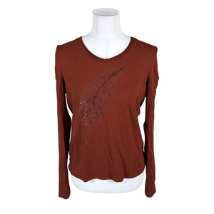 Unisex Biba - Trikotaažist pluus, suurus 38 - Pruun (1)