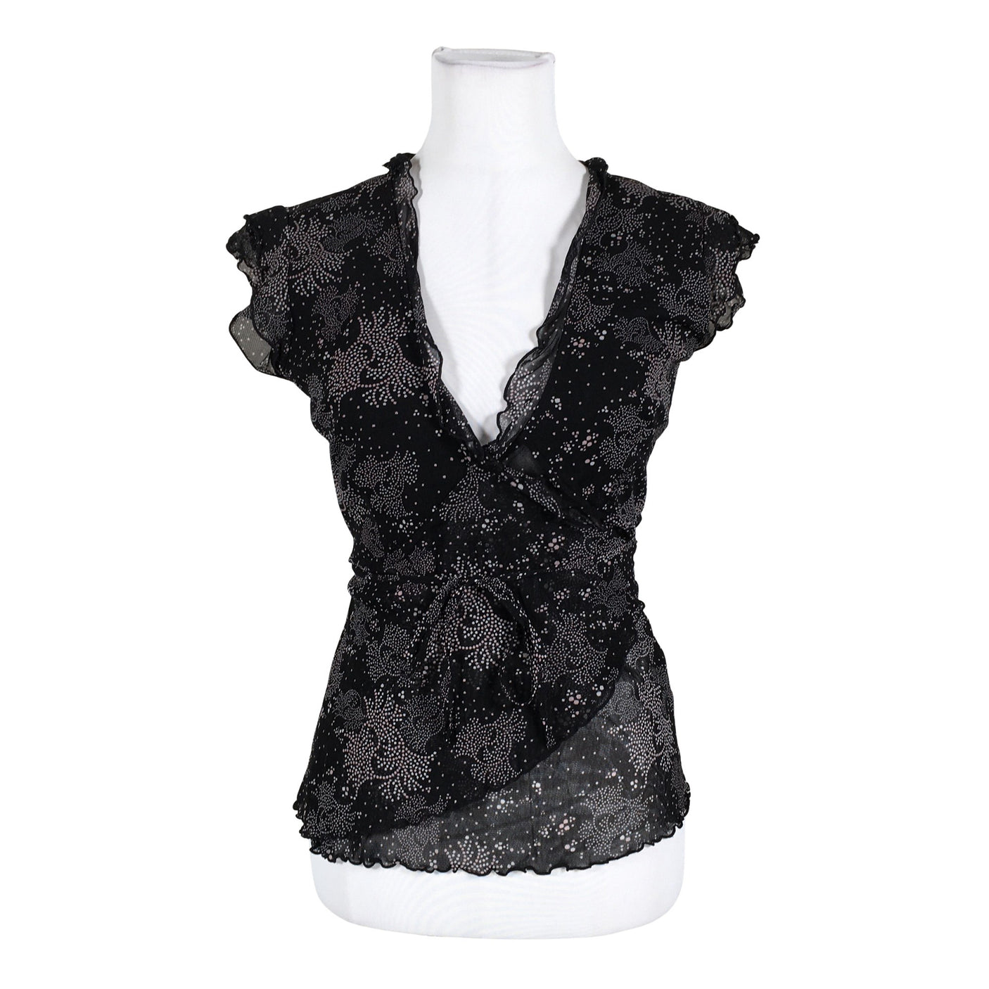 Unisex Mexx - Lühikeste käistega pluus, suurus 40 - Must (1)