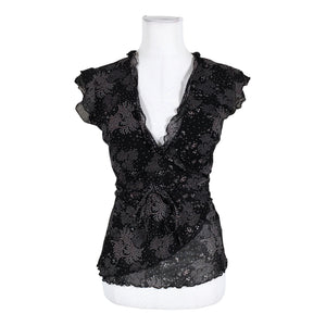 Unisex Mexx - Lühikeste käistega pluus, suurus 40 - Must (1)