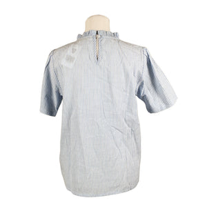 Unisex Cream - Lühikeste käistega pluus, suurus 36 - Helesinine (2)