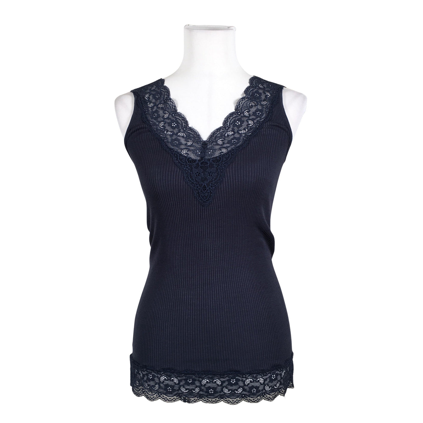Unisex Rosemunde - Trikotaažist topp, suurus 38 - Sinine (1)