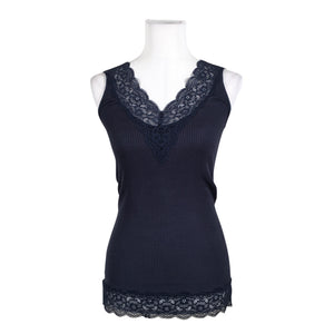 Unisex Rosemunde - Trikotaažist topp, suurus 38 - Sinine (1)
