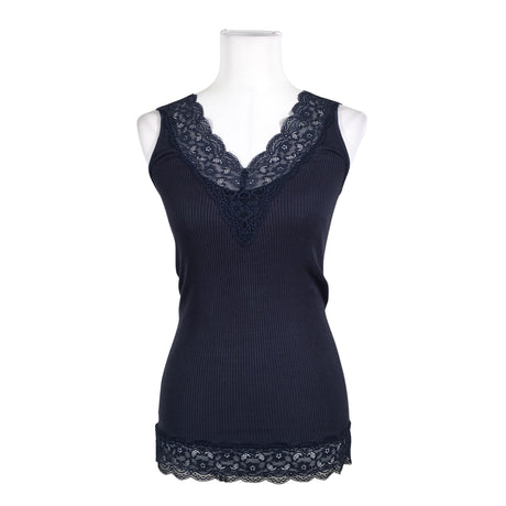 Unisex Rosemunde - Trikotaažist topp, suurus 38 - Sinine ()