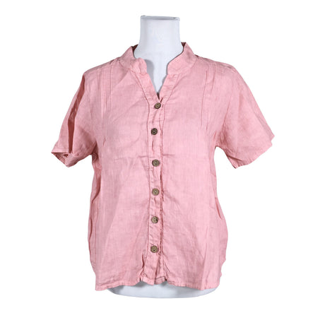 Unisex Cream - Lühikeste käistega pluus, suurus 36 - Heleroosa ()
