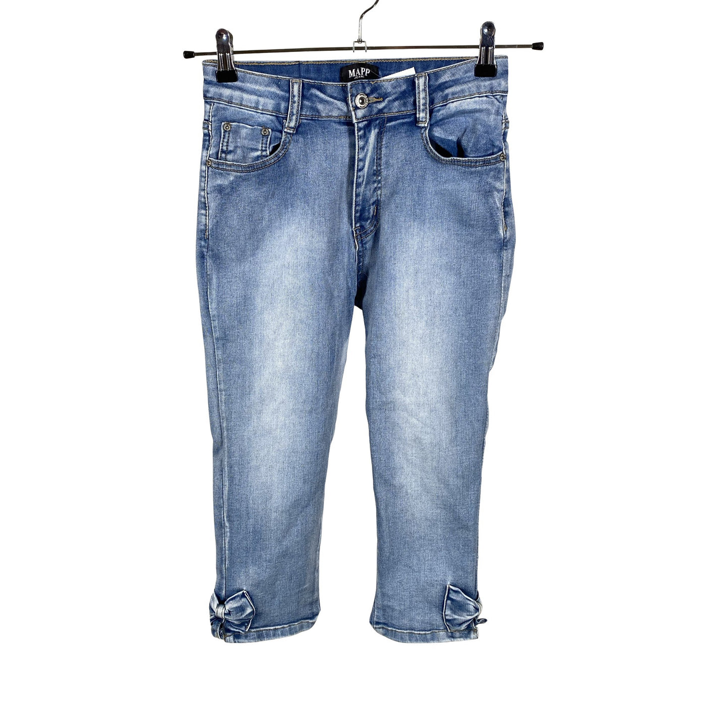 Unisex M.A.P.P Jeans - Teksast poolpikad püksid, suurus 36 - Helesinine (1)
