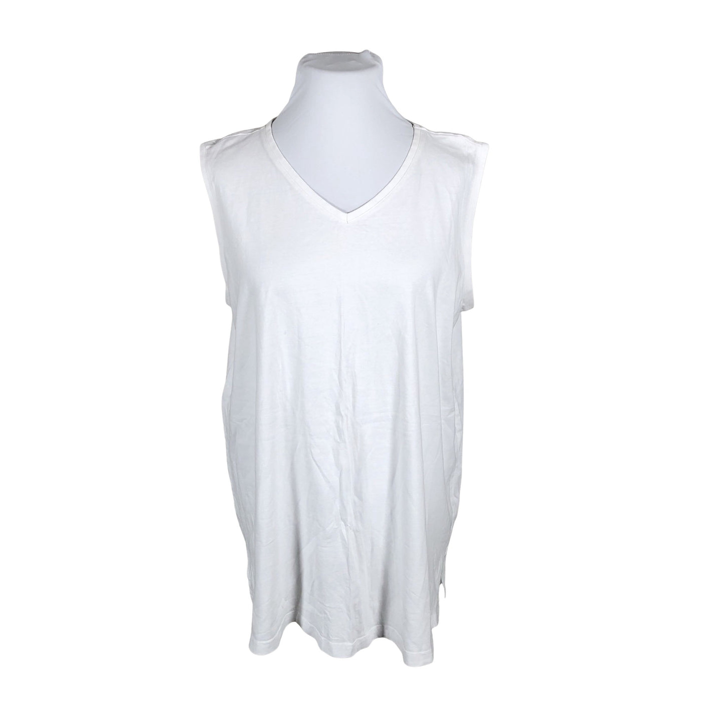 Unisex Ulla Popken - Trikotaažist tuunika, suurus 50 - Valge (1)