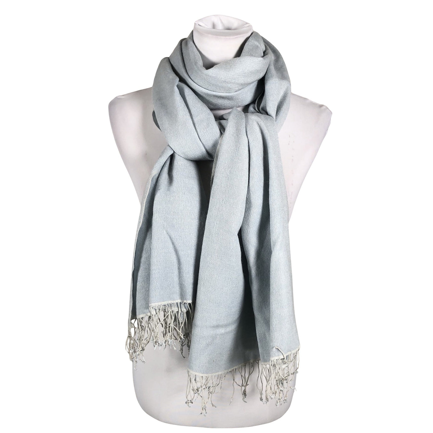 Unisex Pashmina - Õhuke sall, suurus Maxi - Helesinine (1)