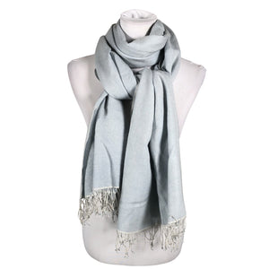 Unisex Pashmina - Õhuke sall, suurus Maxi - Helesinine (1)