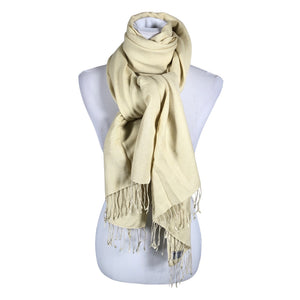Unisex Pashmina - Õhuke sall, suurus Maxi - Beige (1)