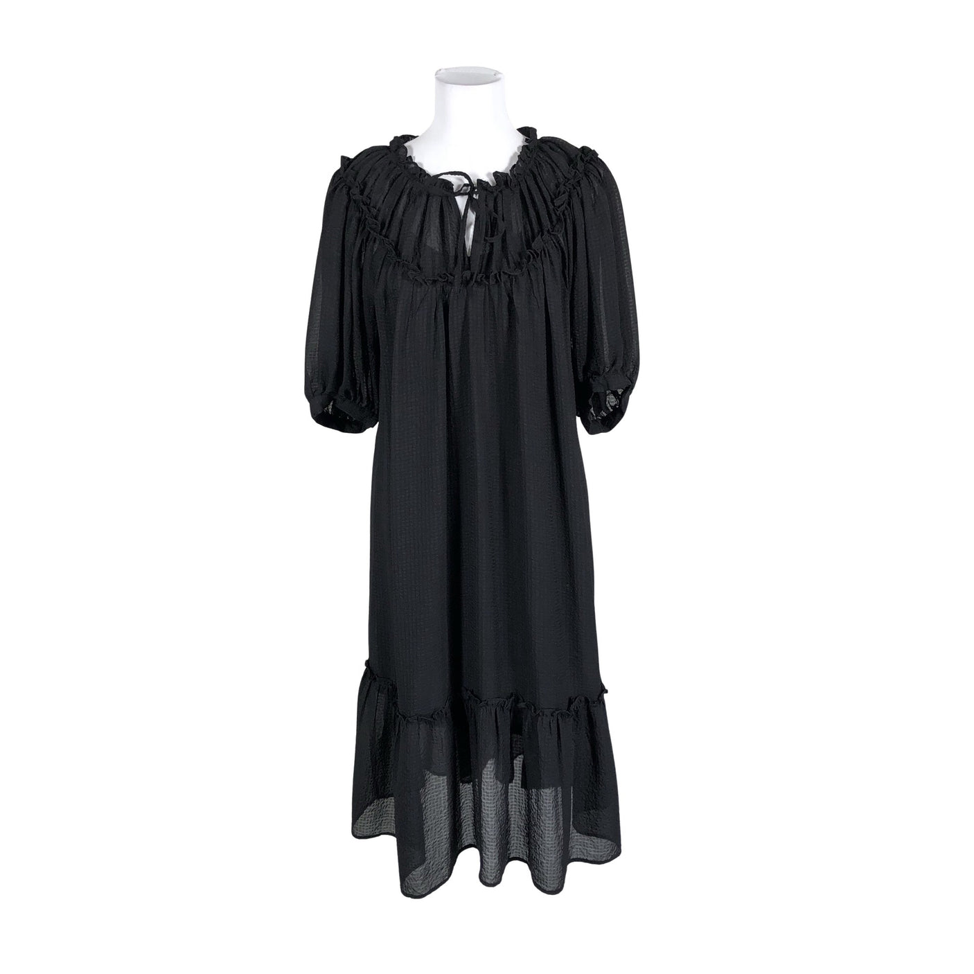 Unisex Lindex - Õhuke kleit, suurus 36 - Must (1)