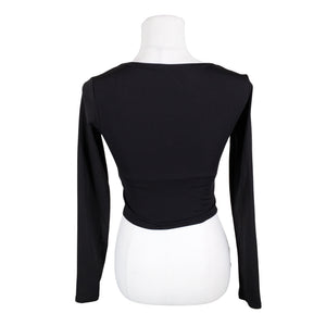 Unisex Oysho - Trikotaažist pluus, suurus 38 - Must (2)