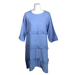 Unisex 120% Lino - Mitteveniv kleit, suurus 40 - Sinine (1)