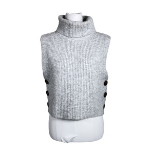 Unisex Cream - Kootud vest, suurus 38 - Hall (1)
