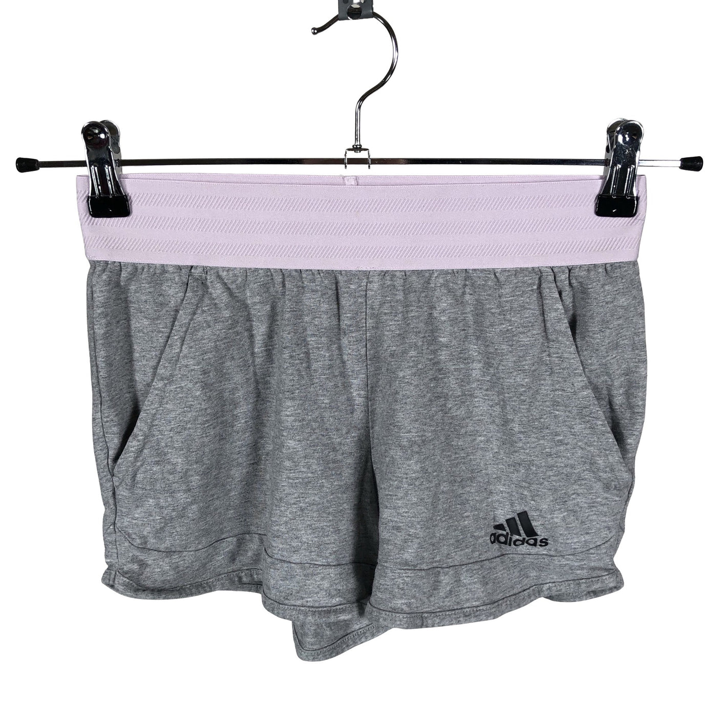 Unisex Adidas - Trikotaažist lühikesed püksid, suurus 158 - 164 - Hall (1)