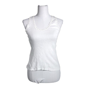 Unisex Tam Silk - Trikotaažist topp, suurus 38 - Valge (1)