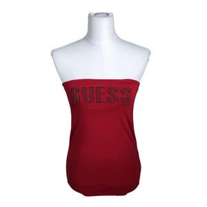 Unisex Guess - Trikotaažist topp, suurus 34 - Punane (1)