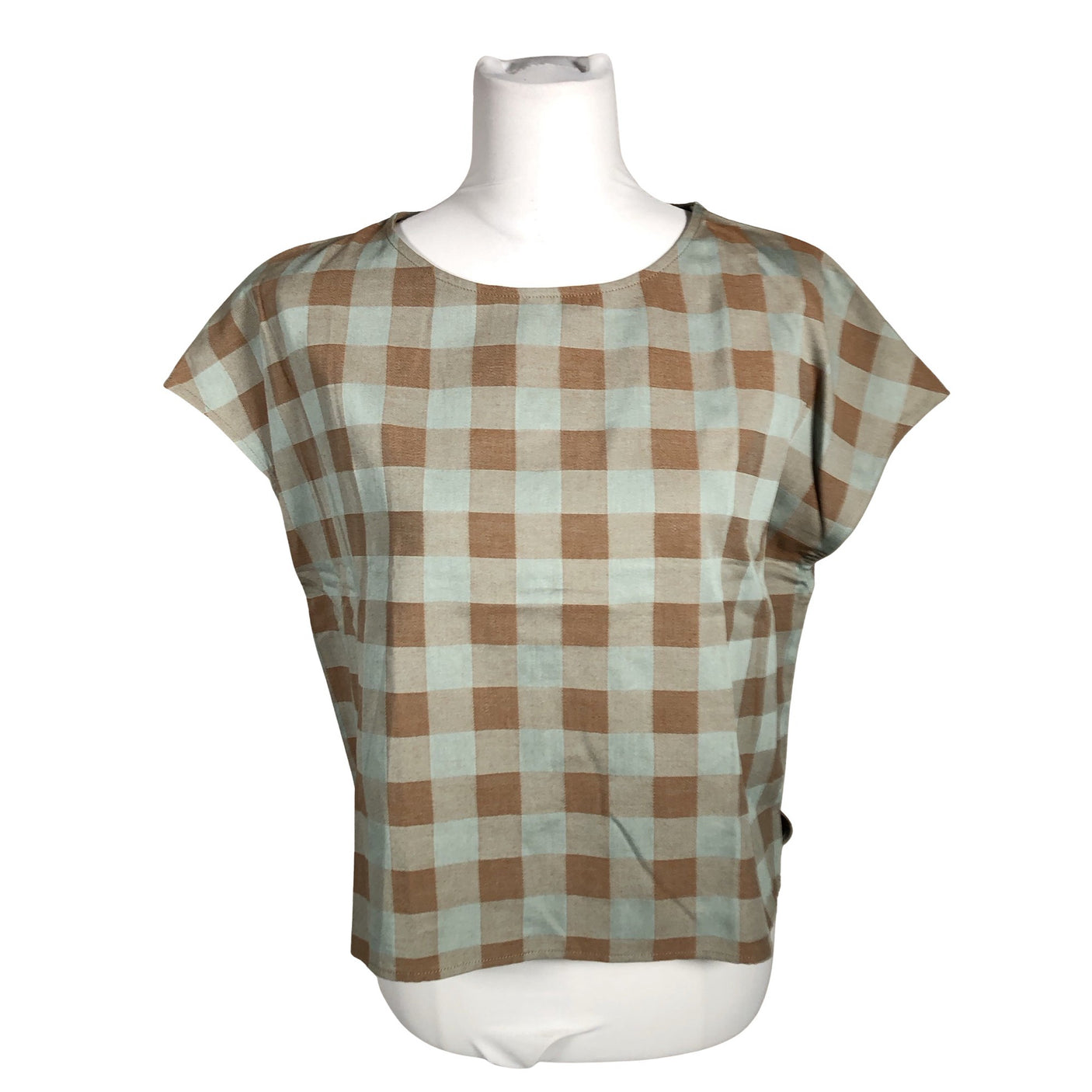 Unisex Twothirds - Lühikeste käistega pluus, suurus 36 - Pruun (1)